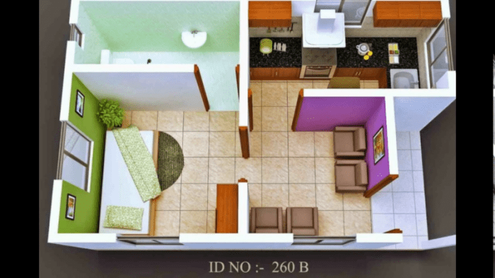 Desain interior rumah type 36 konsep asri