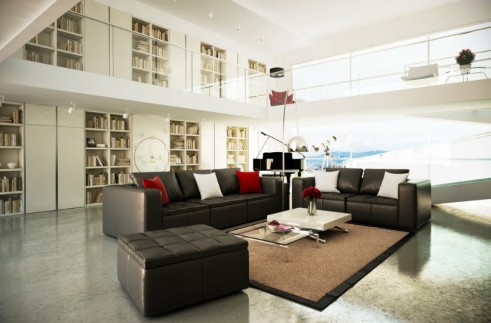 White black living rooms room interior modern design grey monochrome decor board area choose magic apartment