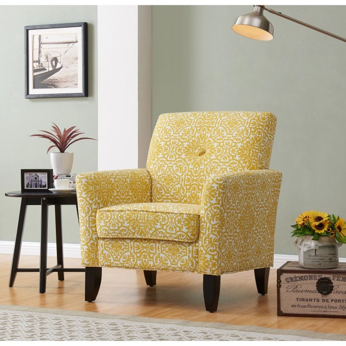 Yellow comfy fabric upholstered unique comfortable overstock