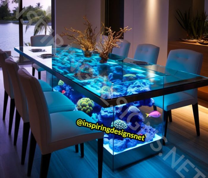 Wohnzimmer aquarium tisch