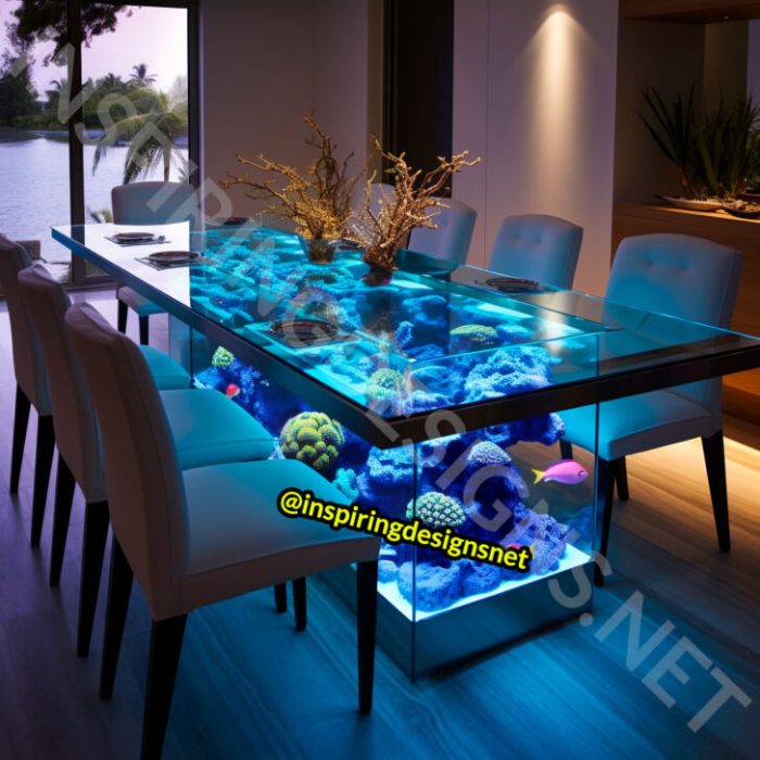 Wohnzimmer aquarium tisch