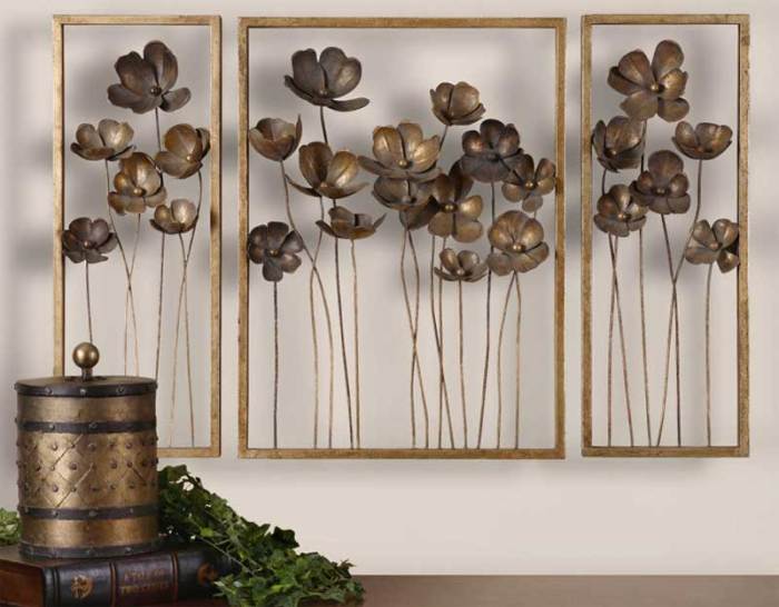 Metallfiguren als wandschmuck wanddeko wohnzimmer