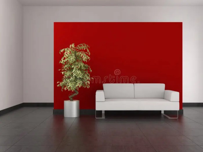 Rote wandfarbe wohnzimmer