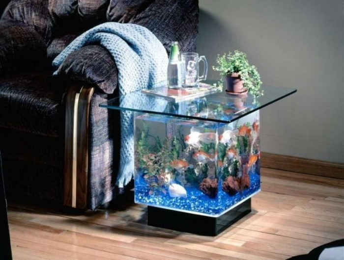 Wohnzimmer aquarium tisch